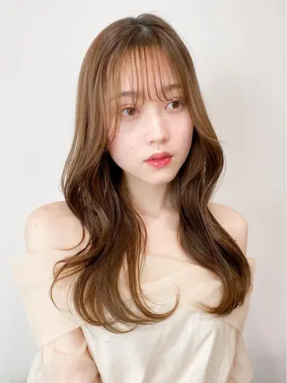 セミロング カラー kohana 🎀韓国ヘア🎀🤍のヘアスタイル