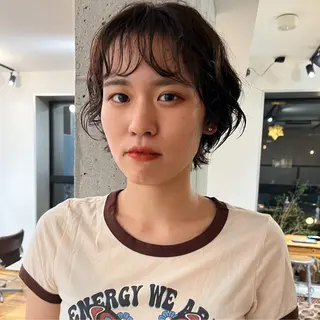 ショート カラー 暖色/パーマ 🌼クニトウメイのヘアスタイル