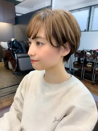 ショート 縮毛矯正/ショート/ レイヤー/畑中正敏のヘアスタイル