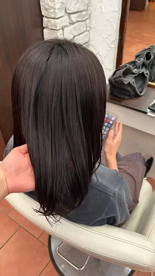 セミロング カラー 🎀 aya🎀のヘアスタイル