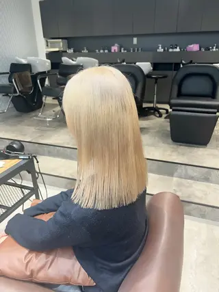 セミロング カラー 透明感/血色カラー/ 似合せレイヤー/ゆいのヘアスタイル