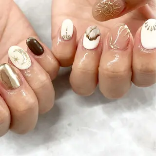 ネイル アイブロウ pu muのネイルデザイン