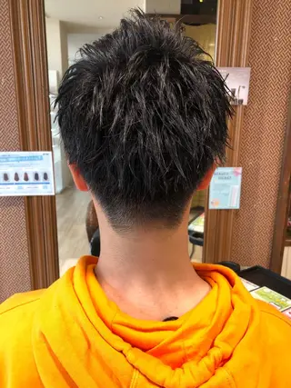 ショート メンズ パーマ/ハイトーン スパイキー/神田正紀のヘアスタイル