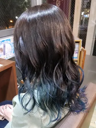 ロング カラー ヘアアレンジ パピヨンロゼ カラー特化/ブリーチのヘアスタイル