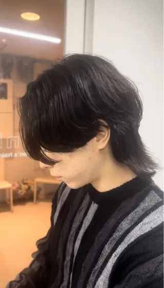 パーマ メンズ ニュアンス/フェザー /ウルフ/伶馬のヘアスタイル