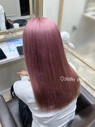 セミロング カラー 菅村 緋莉🎀ガーリーヘアのヘアスタイル