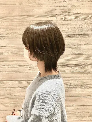 ショート サキ🤍ハイトーン 🩰くびれ巻きヘアのヘアスタイル