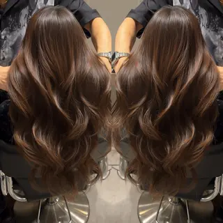 ロング カラー ヘアアレンジ MiU所属・韓国×髪質改善×美髪 縮毛矯正×レイヤーのヘアスタイル