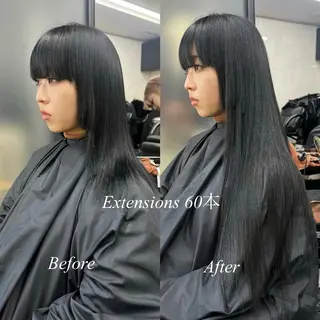 ロング カラー シールエクステ特化 ハイトーン、NANAのヘアスタイル