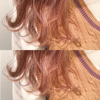 セミロング カラー 大久保 愛のヘアスタイル