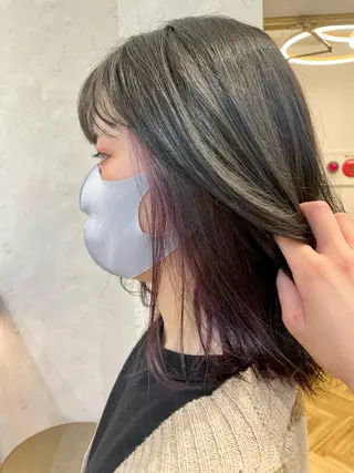 ミディアム カラー ♥️ブリーチ/ボブ/ レイヤー♥️maiのヘアスタイル