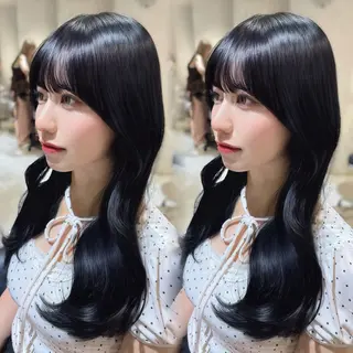 ロング 韓国レイヤー×髪質 改善︎💕︎あかねのヘアスタイル