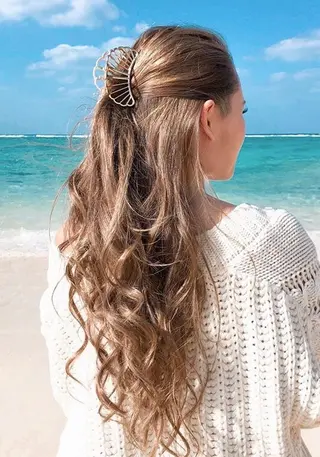 ロング カラー パーマ ヘアアレンジ Device ディバイスのヘアスタイル