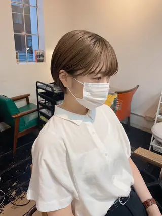 ショート カラー h a k u 大倉 卓人のヘアスタイル