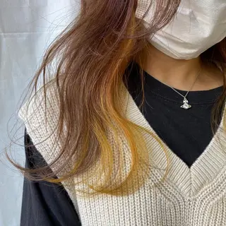 ミディアム カラー キタダ ヒロキのヘアスタイル