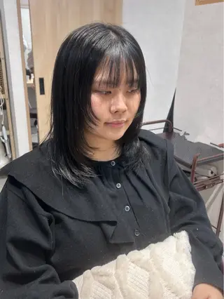 セミロング mao艶カラー🎀 カット/お洒落ヘアのヘアスタイル