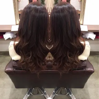 ロング カラー レイヤーカット匠 イソザキノリユキのヘアスタイル