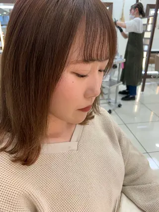 セミロング カラー ママ美容師まつげ 🤍まき🤍のマツエク・マツパデザイン