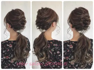 ロング カラー パーマ ヘアアレンジ メンズ 美容室 ソンリエのヘアスタイル