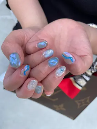 ロング カラー ヘアアレンジ キッズ ネイル マツエク・マツパ 福田 加奈のネイルデザイン