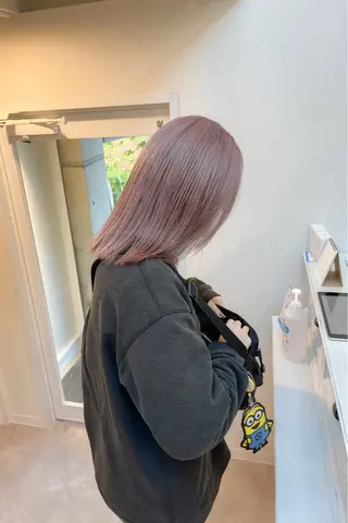 ミディアム カラー kyon.hair 韓国カットカラーのヘアスタイル