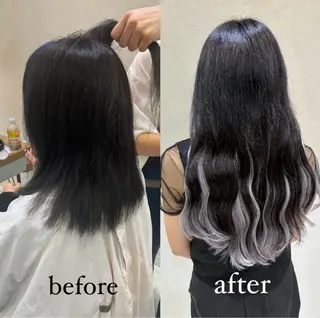 セミロング カラー ヘアアレンジ ayumi🌈 インナーカラー🌈のヘアスタイル