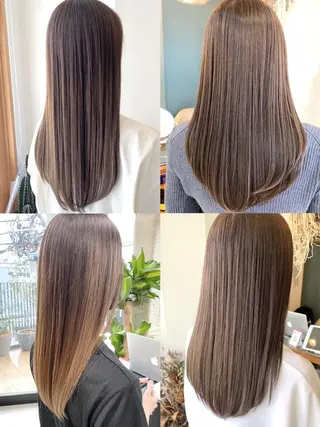 セミロング カラー パーマ OVER→三軒茶屋 /縮毛矯正・髪質改善のヘアスタイル