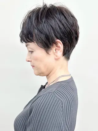 ショート 小顔ボブ/お悩み解決 /ボブパーマ/とういのヘアスタイル