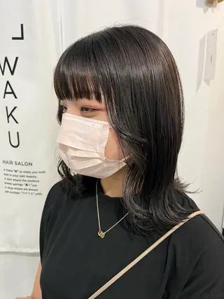 ミディアム カラー nishihama nanaのヘアスタイル