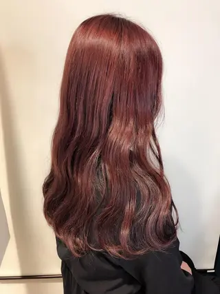 ロング カラー 太田ありさ クリーミーヘアカラーのヘアスタイル