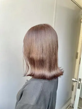ミディアム カラー ベージュカラー💖 やすひろのヘアスタイル