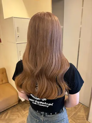 ロング カラー ミルクティ/ピンク/ レイヤー/yuriaのヘアスタイル