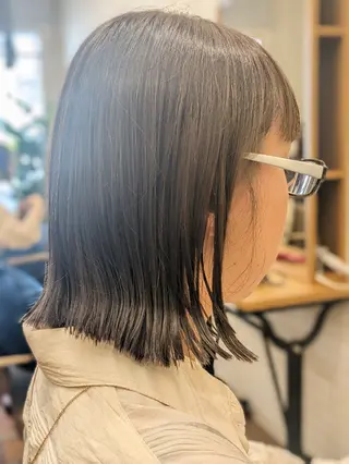 ミディアム 根岸 進のヘアスタイル