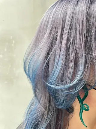 セミロング カラー 京都美容師 塩のヘアスタイル