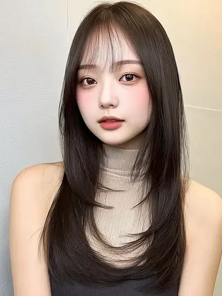 ロング 💎透明感/韓国/ レイヤー/泉亮介💎のヘアスタイル