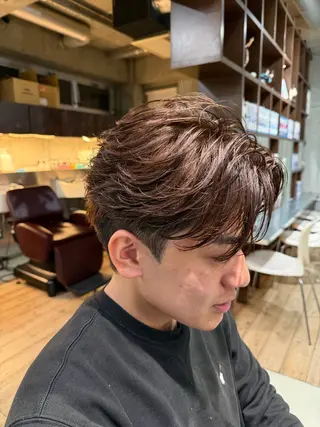 ショート カラー パーマ メンズ fifthパーマ特化 ユウリのヘアスタイル