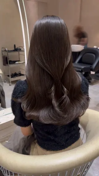 セミロング 韓国ヘア/ベージュ カラー/髪質改善/涼のヘアスタイル