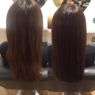 セミロング ロング ✨色持ちの良い艶 カラー✨蟹江真世のヘアスタイル