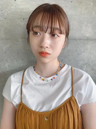 ショート カラー ボブパーマコテ巻き風 パーマNo1深江秀平のヘアスタイル