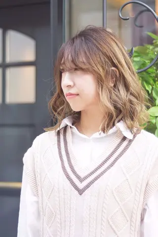 ミディアム beauty beast前田店のヘアスタイル