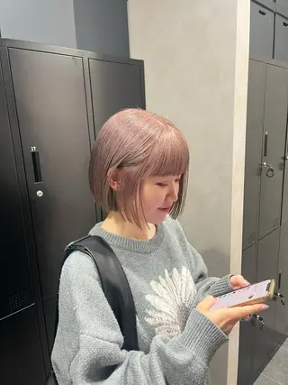 ミディアム 🌸暖色カラー/ボブ 一色愛海🌸のヘアスタイル