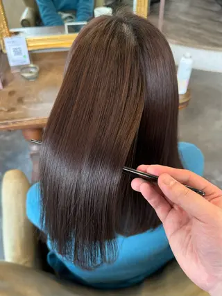 セミロング 🔆髪質改善 透明感 カラー🔆佐々木貴仁のヘアスタイル