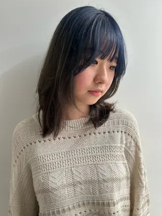 セミロング カラー ケアパーマ/ケアブリ ーチdaisukeのヘアスタイル