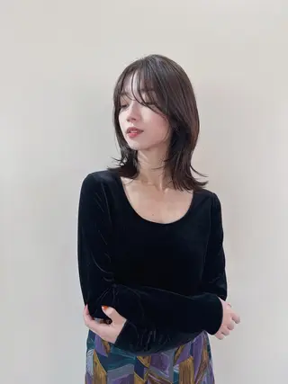 ミディアム 鎌倉 彩のヘアスタイル