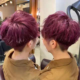 ショート カラー ヘアアレンジ SALOWIN京都河原町Suite店所属・外国人風レイヤー/ ハイトーンSHUのヘアスタイル