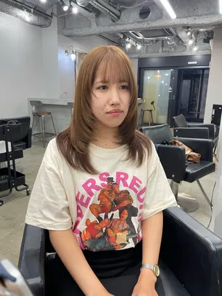 ロング 新宿/韓国ヘア/ 髪質改善ストレートのヘアスタイル