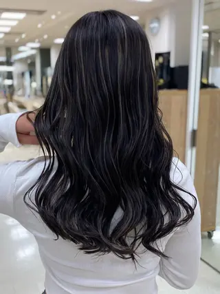 セミロング カラー 銀座/ハイライト特化 🌿ブリーチ/片山のヘアスタイル