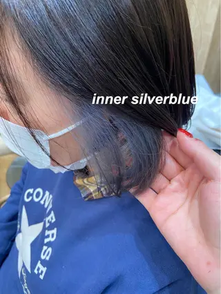 ミディアム カラー プルエクステ/インナ ーカラー🦊はるなのヘアスタイル