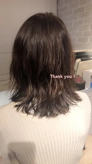 ミディアム カラー パーマ 須藤 さやかのヘアスタイル