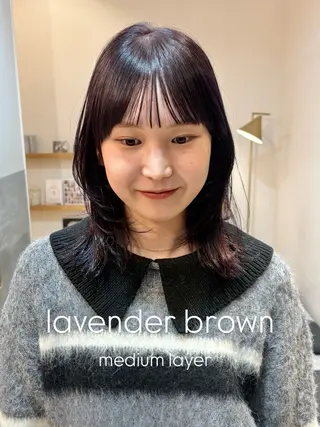ミディアム 似合わせ/ベージュ /レイヤー/りほ🤍のヘアスタイル